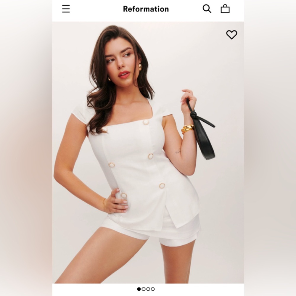 Reformation Meela Linen Top